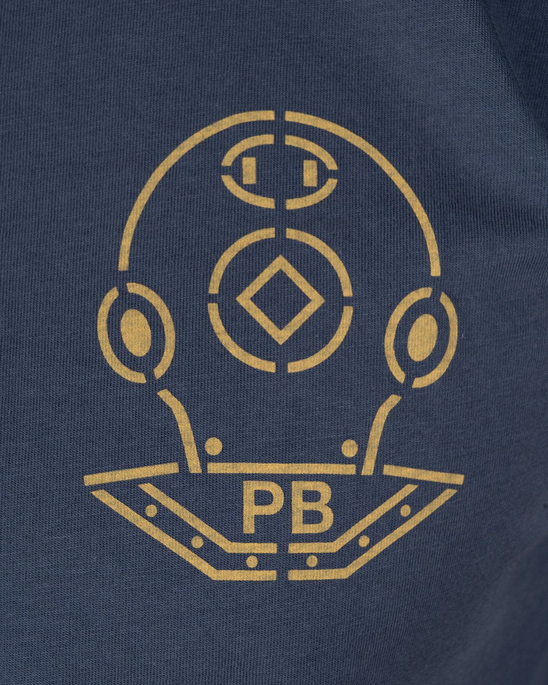 Sports Tee Scuba Blue Pike Brothers — t-shirt vintage, détail de la matière