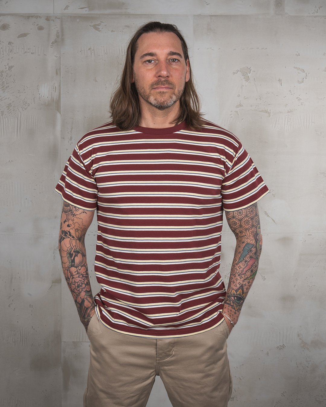 Sports Tee Smyrna Red Pike Brothers — t-shirt vintage, vue de face