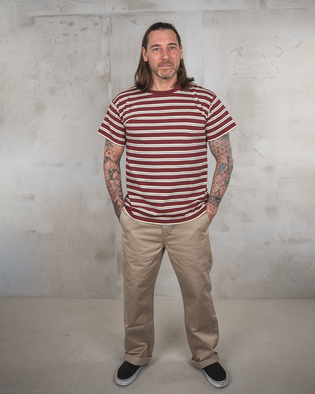Sports Tee Smyrna Red Pike Brothers — t-shirt vintage, vue de côté