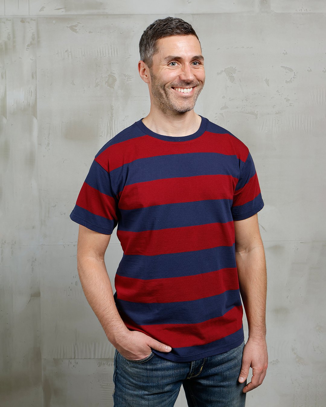 Sports Tee Ventura Blue Pike Brothers — t-shirt vintage, vue de face