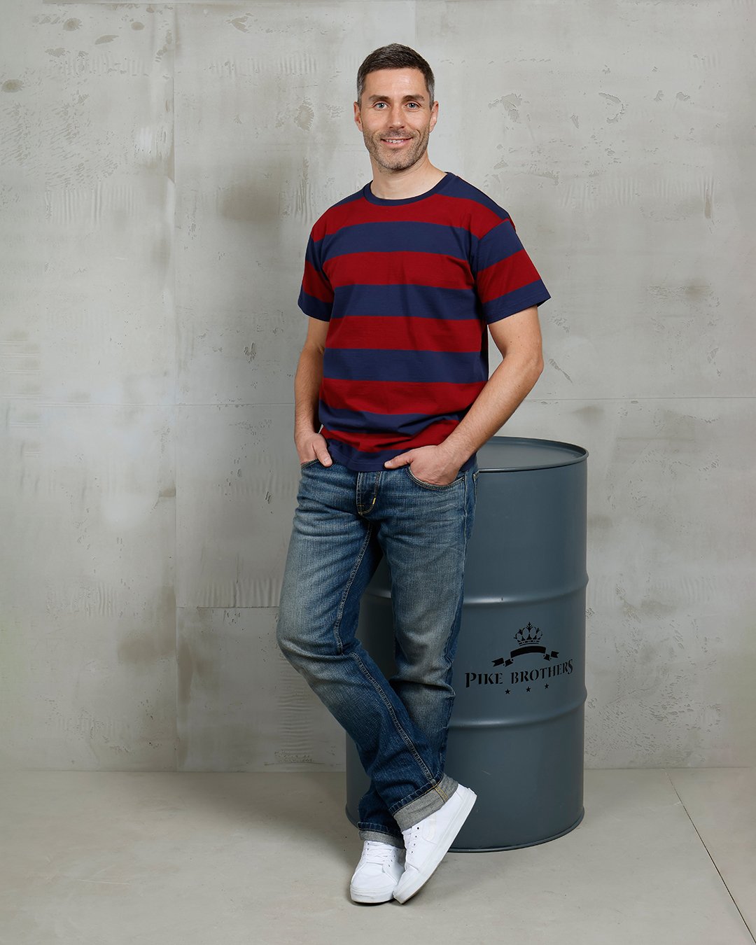 Sports Tee Ventura Blue Pike Brothers — t-shirt vintage, détail des finitions