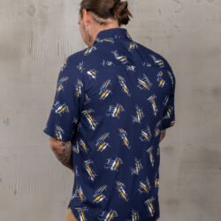 Surf Shirt Kahoolawe Blue Pike Brothers — vintage shirt, back view