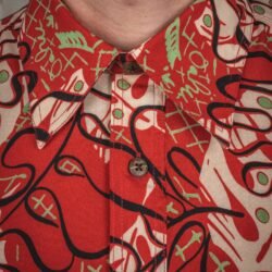 Surf Shirt Kahoolawe Red Pike Brothers — vintage shirt, back view
