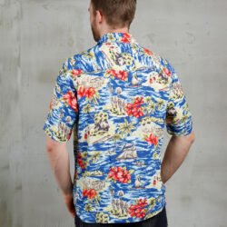 Surf Shirt Random Blue Pike Brothers — vintage shirt, back view