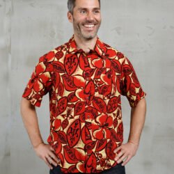 Surf Shirt Random Red Pike Brothers — vintage shirt, front view
