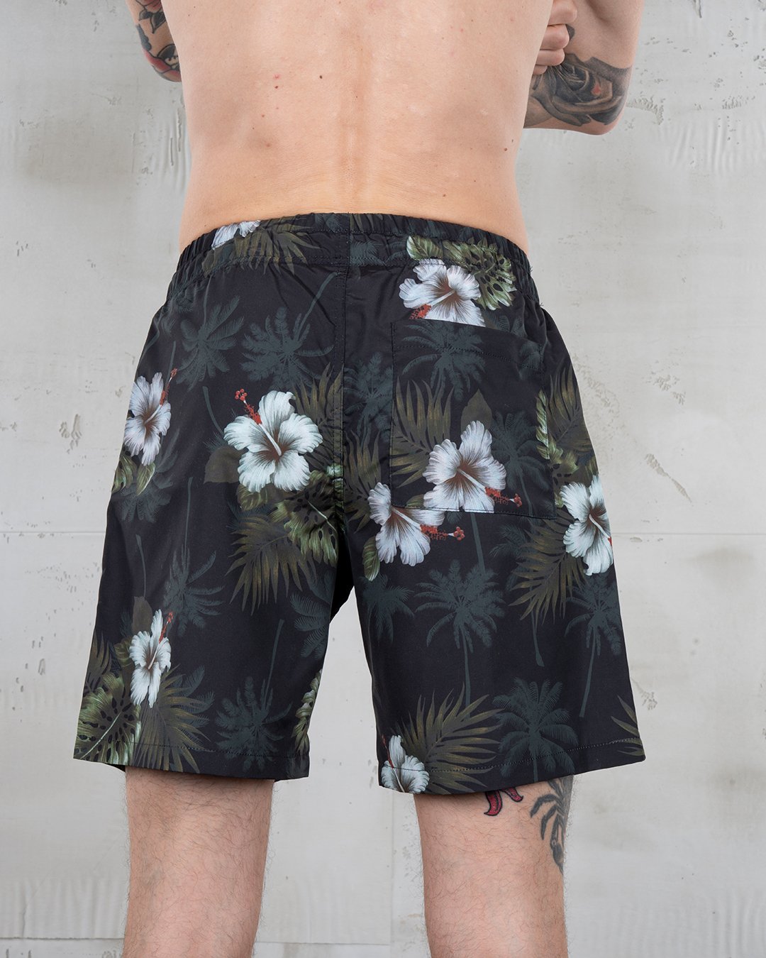 Surf Short Entrega Black Pike Brothers — short vintage, vue de dos