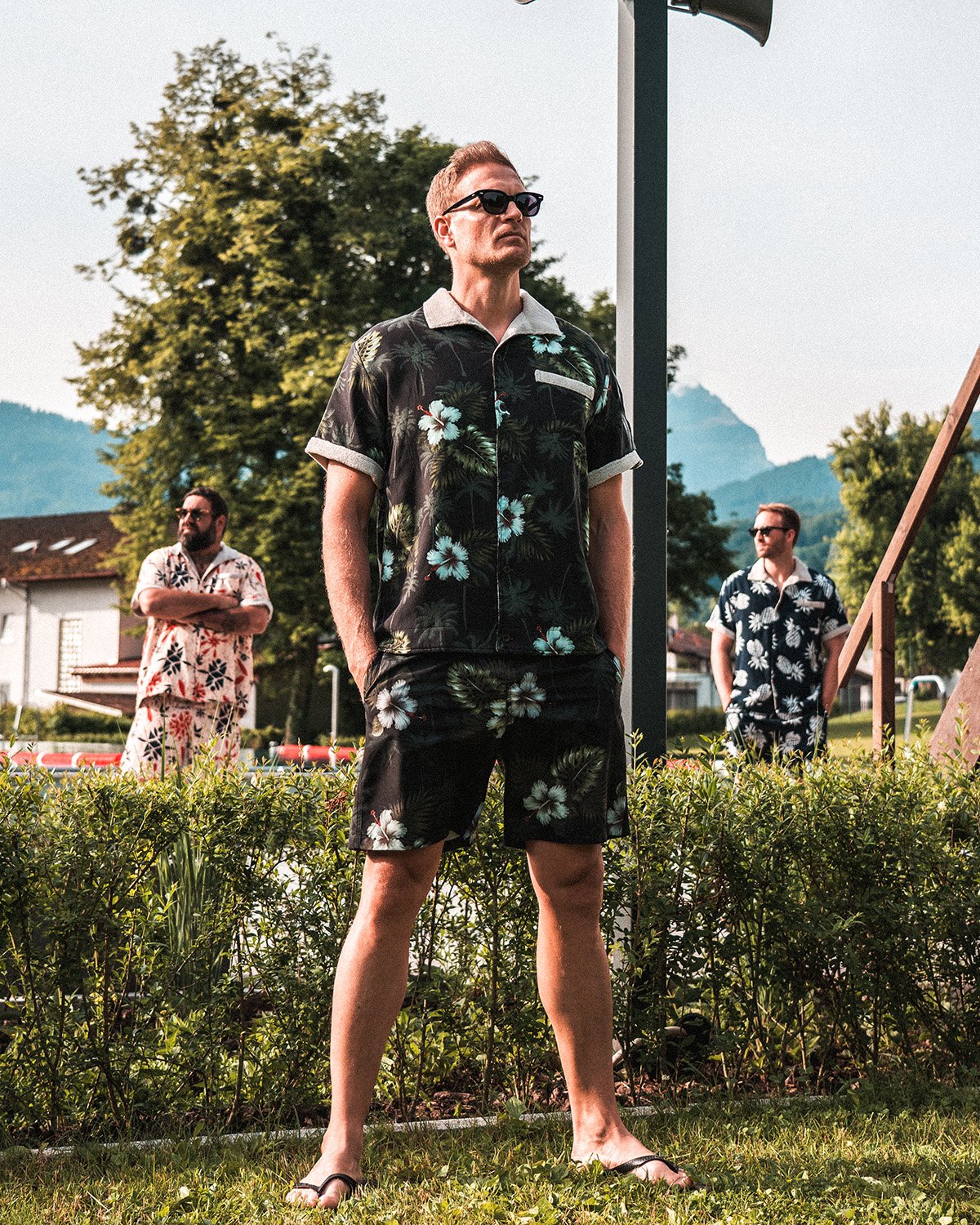 Surf Short Entrega Black Pike Brothers — short vintage, détail des finitions