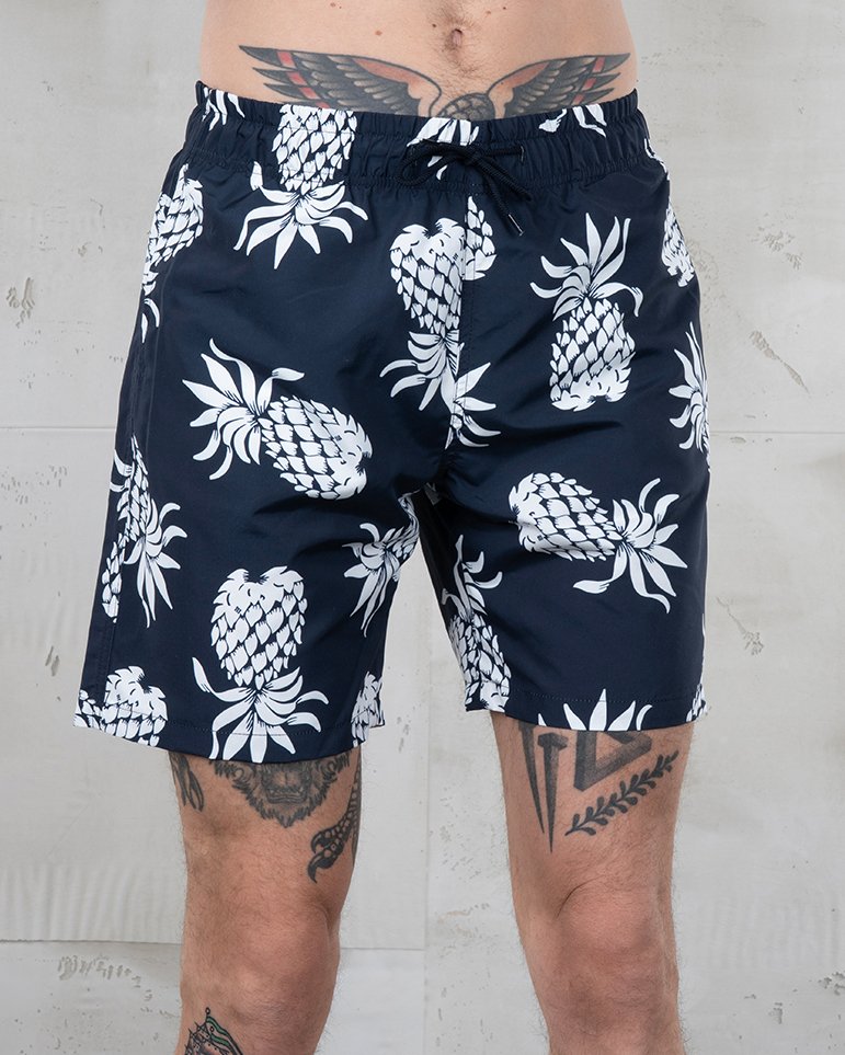 Surf Short Entrega Blue Pike Brothers — vintage shorts, front view
