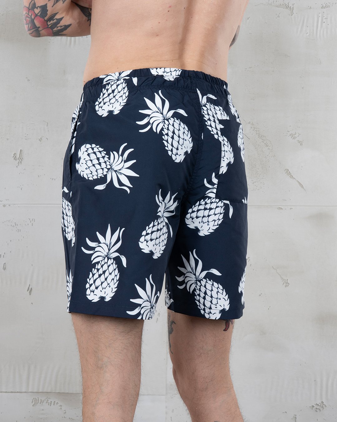Surf Short Entrega Blue Pike Brothers — short vintage, vue de dos