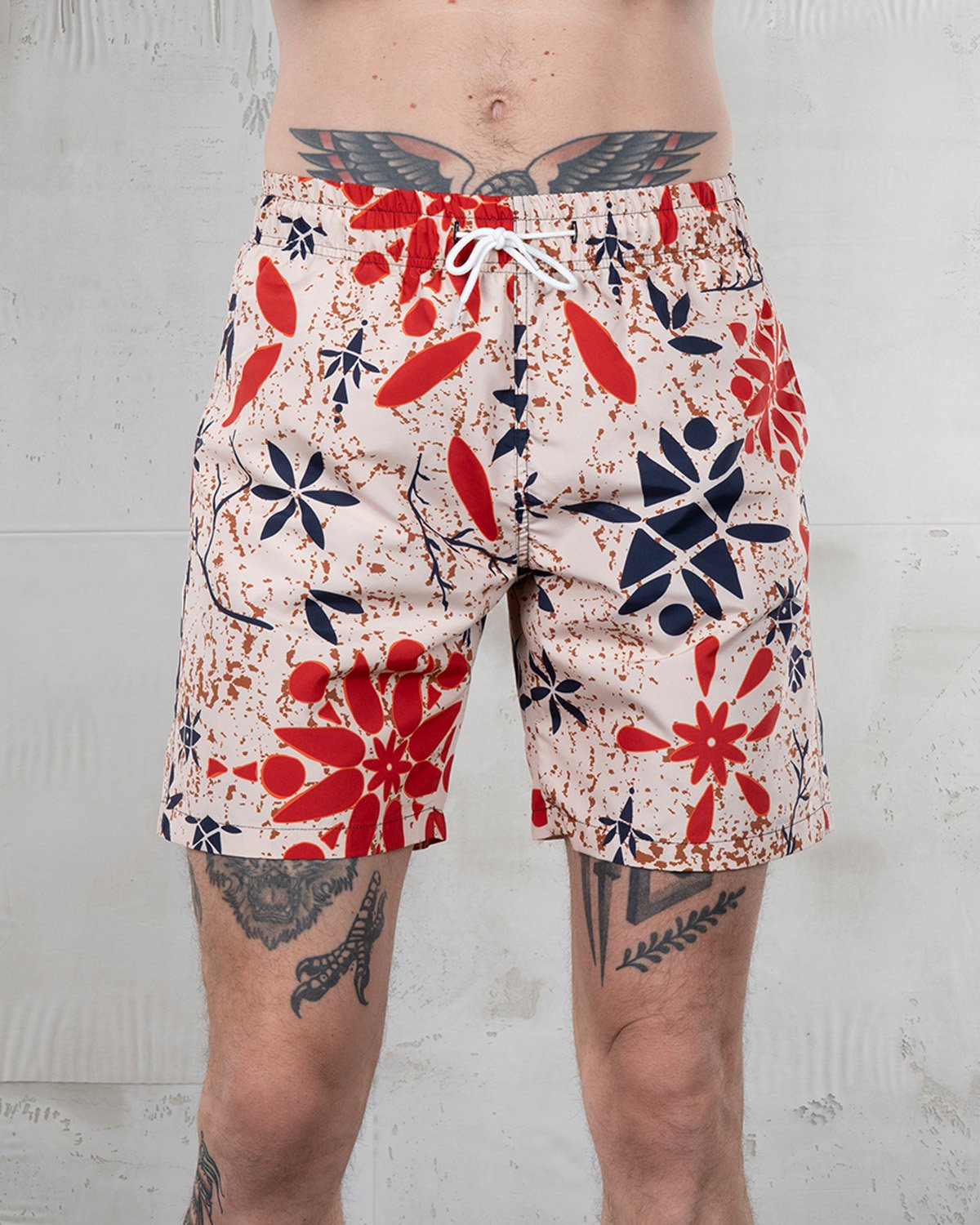 Surf Short Entrega Orange Pike Brothers — short vintage, vue de face