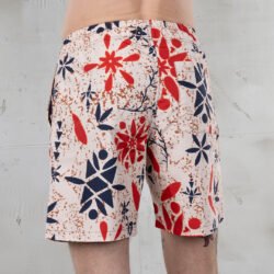 Surf Short Entrega Orange Pike Brothers — short vintage, vue de dos Surf Short Entrega Orange Pike Brothers — short vintage, vue de dos