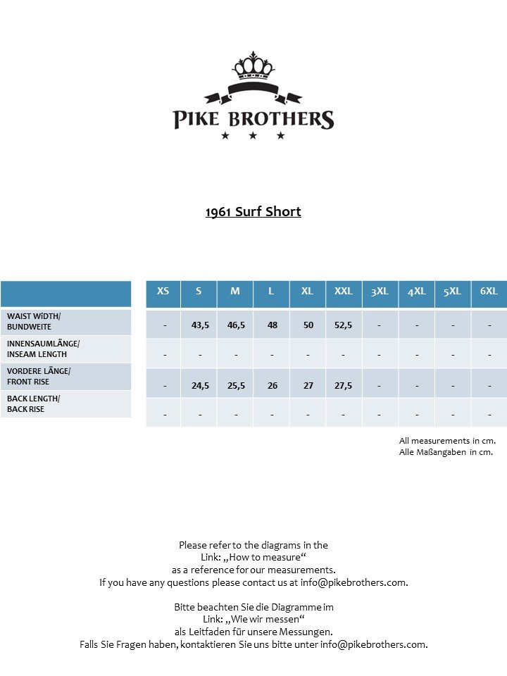 Surf Short Hapuna Blue Pike Brothers — short vintage, détail des finitions