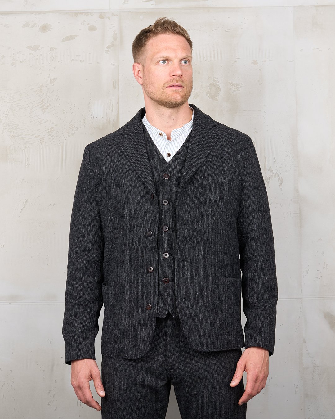 Surveyor Jacket Glasgow Grey Pike Brothers — veste vintage, vue de face