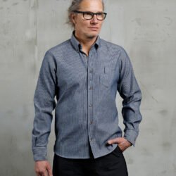 Surveyor Shirt Boltacco Blue Pike Brothers — vintage shirt, front view