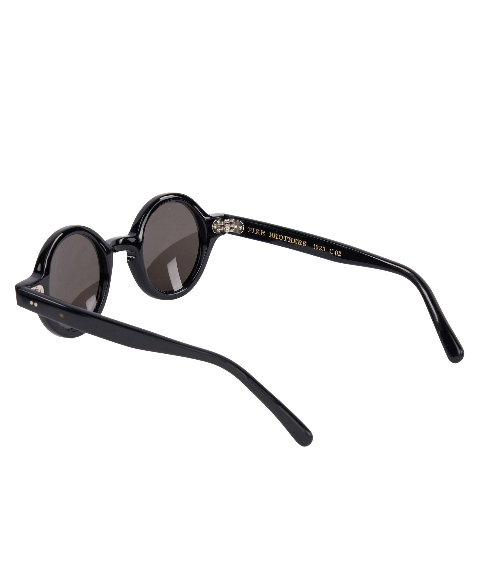 Surveyor Sunglasses Black Pike Brothers — vintage sunglasses, craftsmanship detail