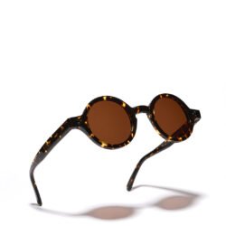 Surveyor Sunglasses Leopard Pike Brothers — lunettes de soleil vintage, vue de face