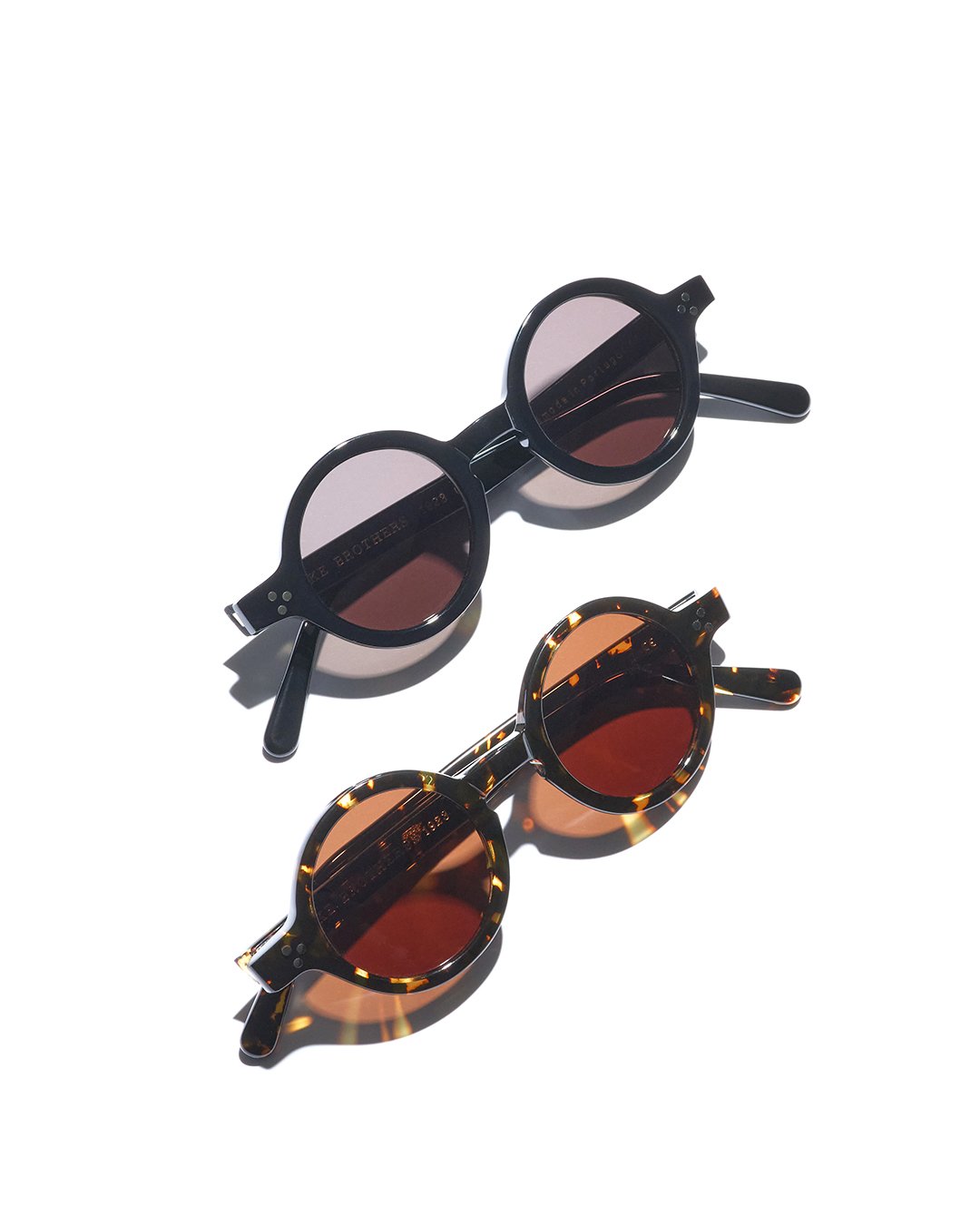 Surveyor Sunglasses Leopard Pike Brothers — lunettes de soleil vintage, vue de profil