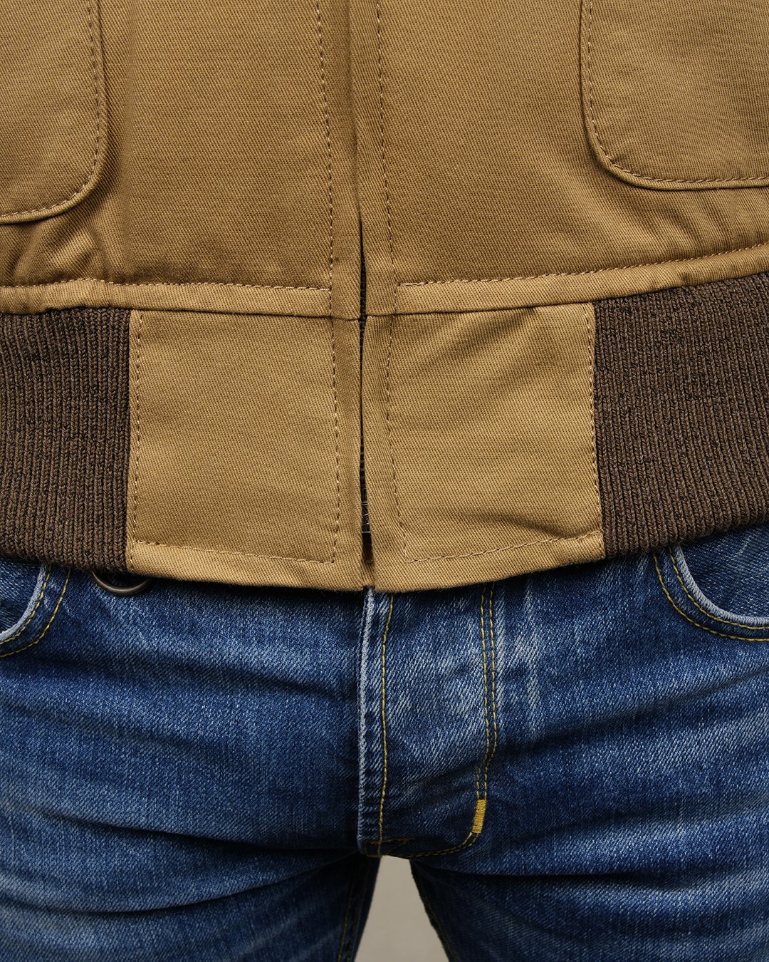 Tanker Jacket Khaki Pike Brothers — vintage jacket, stitching detail