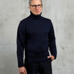 Turtle Neck Dark Navy Pike Brothers — accessoire vintage, vue de face