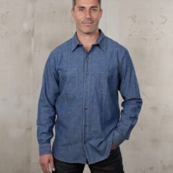 Usn Chambray Shirt Harbor Pike Brothers — vintage shirt, front view