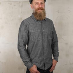 Usn Chambray Shirt Harbor Pike Brothers — vintage shirt, front view