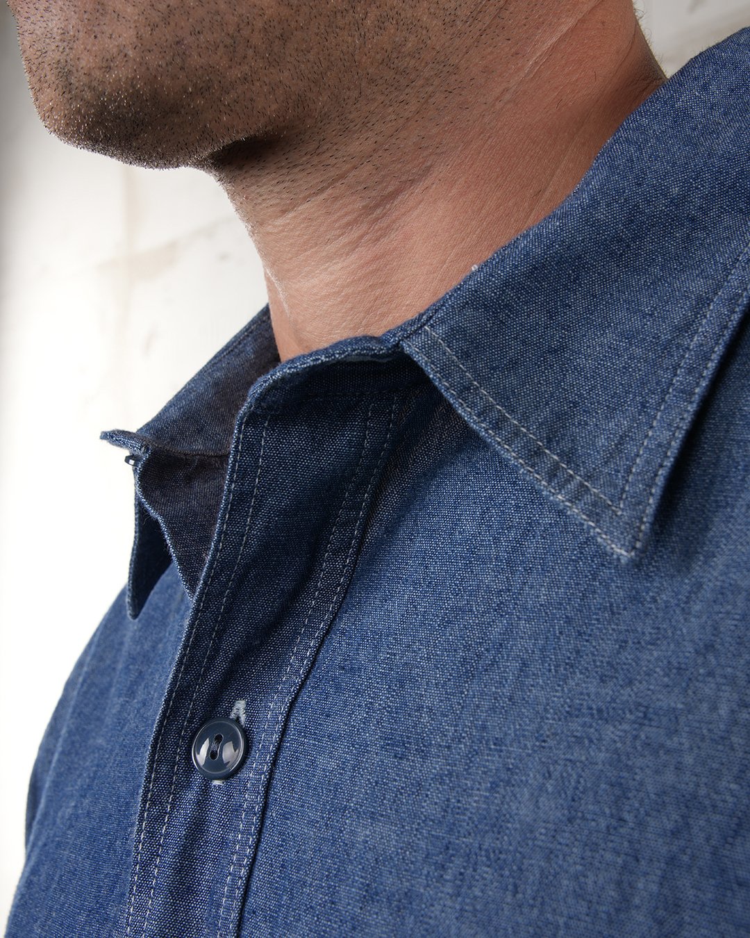 Usn Chambray Shirt Harbor Pike Brothers — chemise vintage, porté en situation