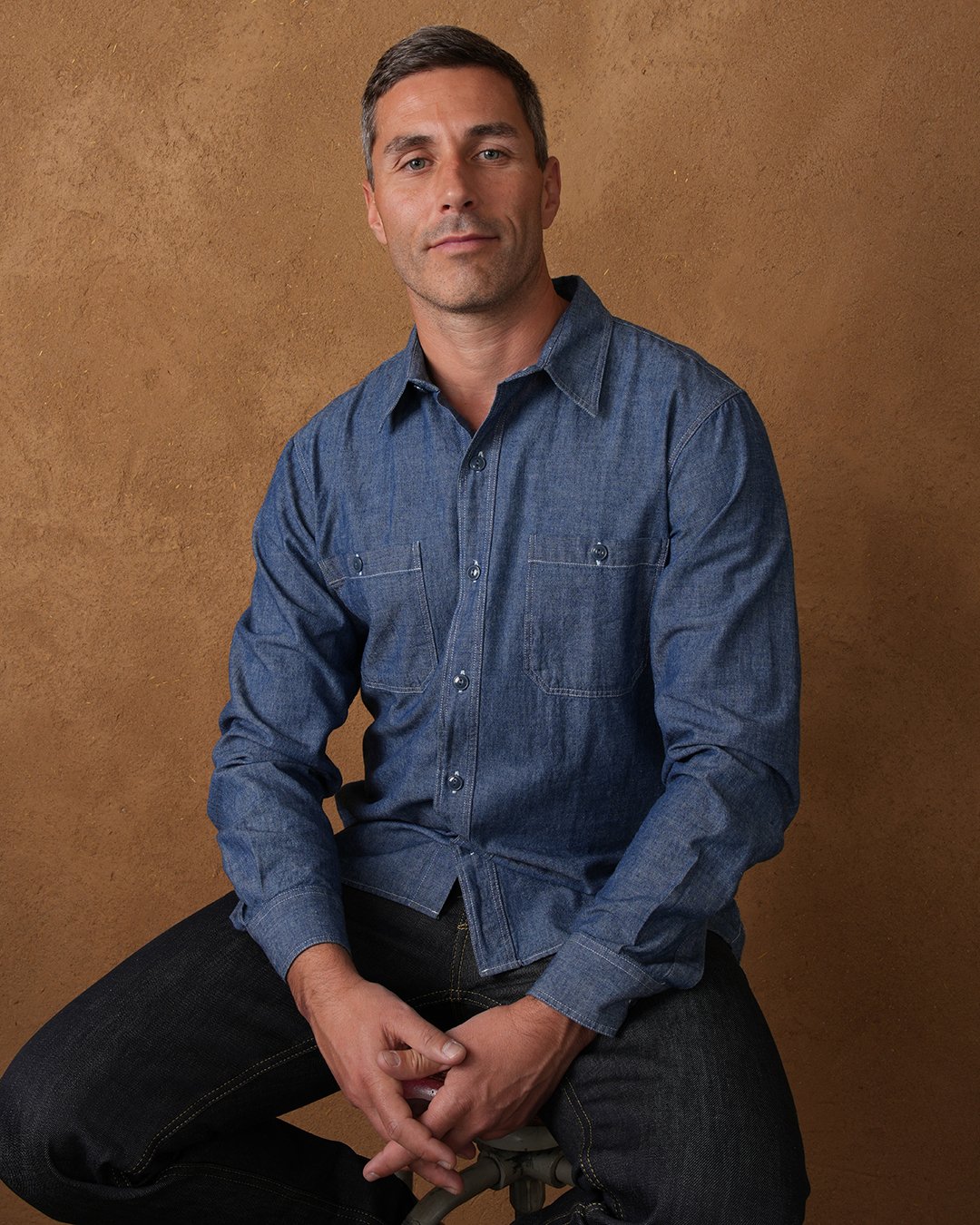 Usn Chambray Shirt Harbor Pike Brothers — chemise vintage, détail des poches