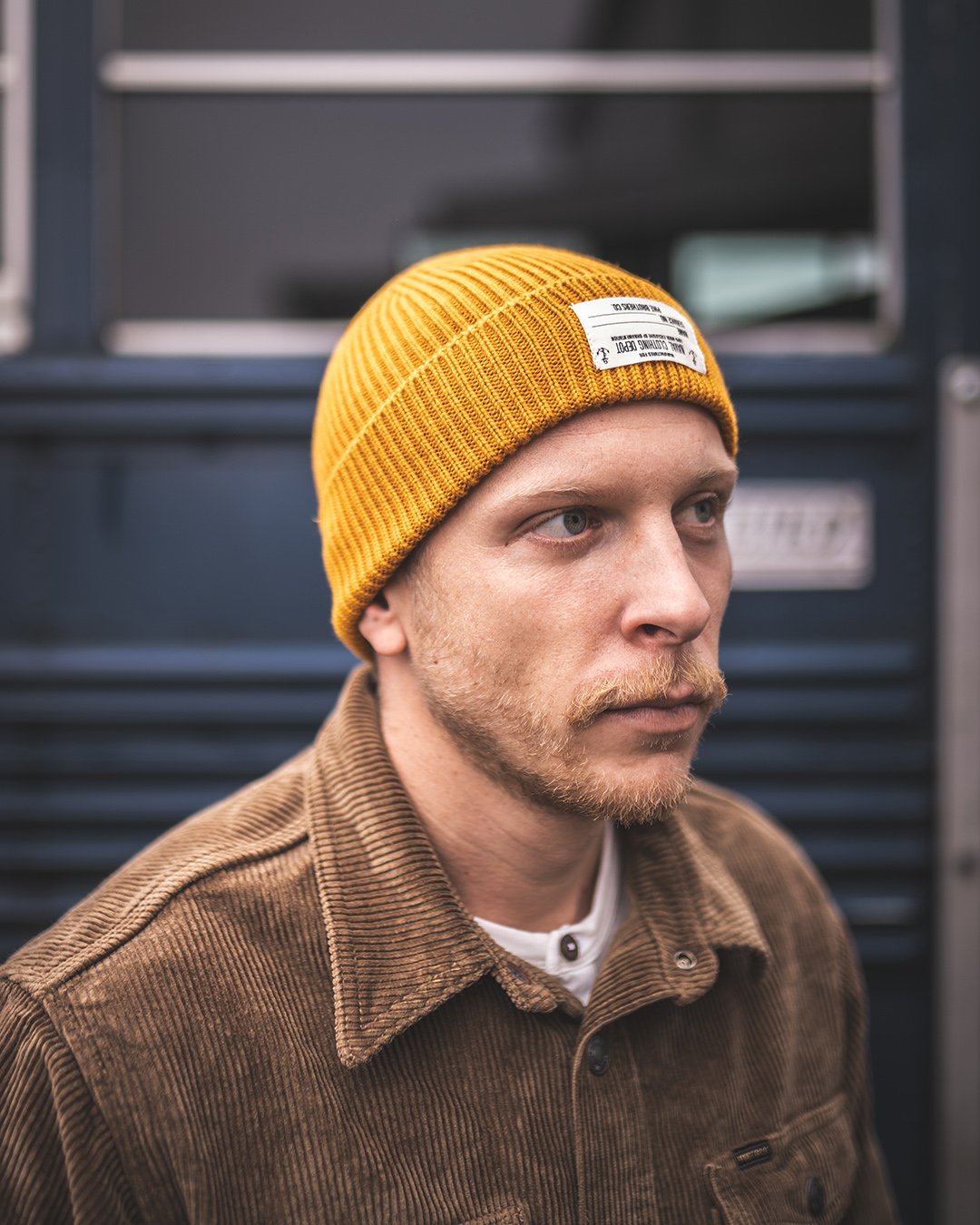 Usn Watch Cap Yellow Pike Brothers — vintage cap, front view