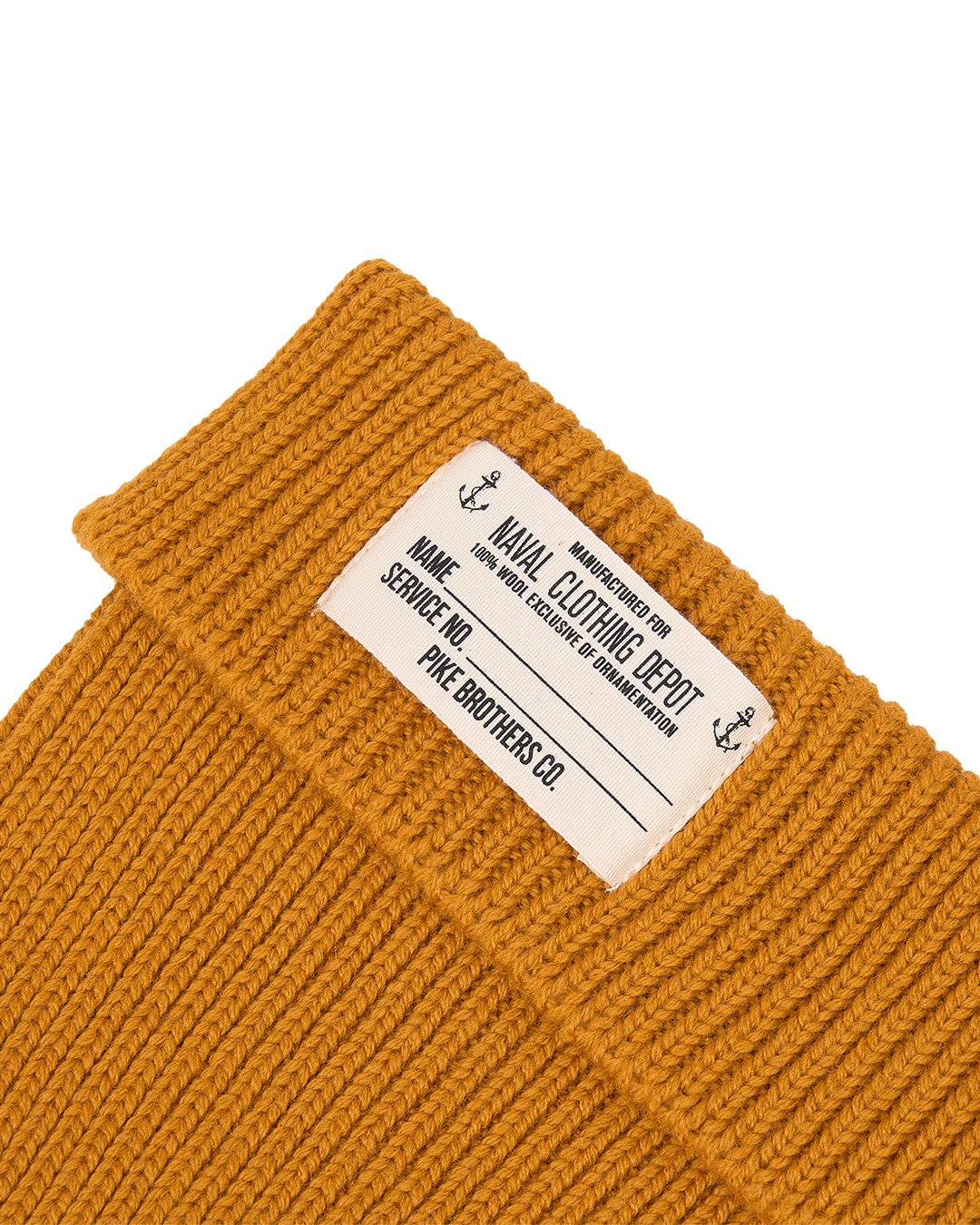 Usn Watch Cap Yellow Pike Brothers — vintage cap, stitching detail