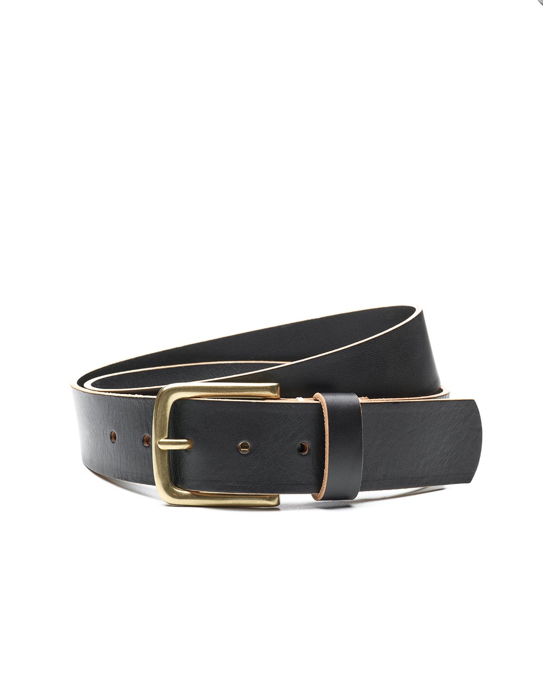 Utility Belt Black Pike Brothers — vintage belt, three-quarter view