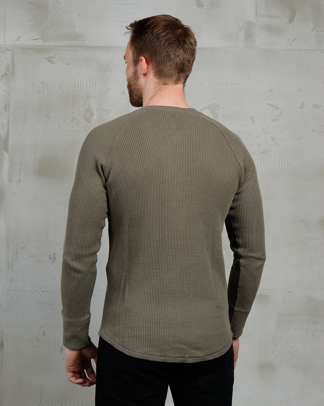 Waffle Shirt Army Pike Brothers — chemise vintage, vue de dos