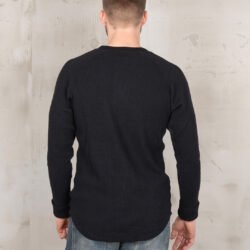 Waffle Shirt Black Pike Brothers — vintage shirt, back view Waffle Shirt Black Pike Brothers — vintage shirt, back view