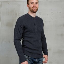 Waffle Shirt Iron Grey Pike Brothers — vintage shirt, front view