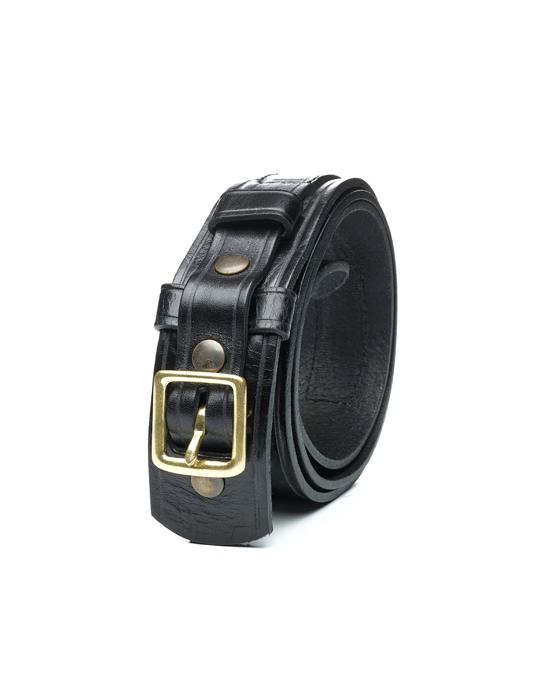Western Belt Black Pike Brothers — vintage belt, front view