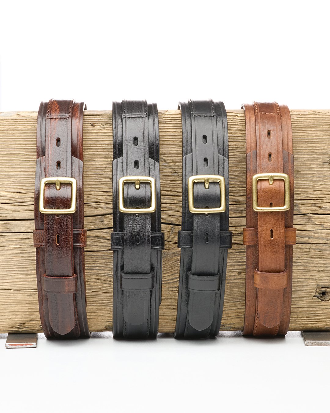 Western Belt Black Pike Brothers — vintage belt, side view