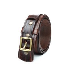 Western Belt Cognac Pike Brothers — ceinture vintage, vue de face