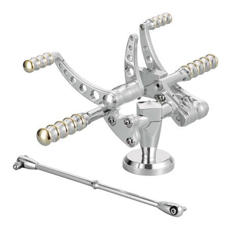 Commande KustomTech poli commandes avancees Commande au pied KustomTech poli détail des filetages et fixations pour Harley-Davidson