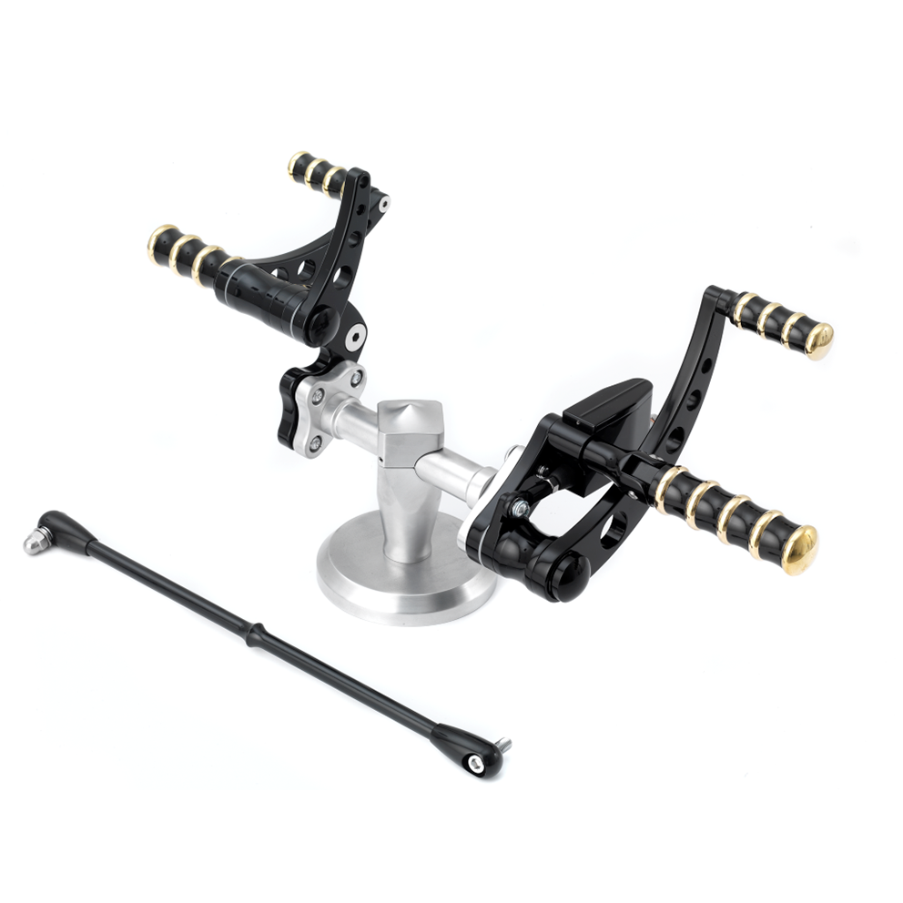 Commande KustomTech noir anodisé Commande KustomTech noir anodisé vue principale sur fond neutre