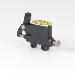 Pompe de frein KustomTech noir anodisé alésage 14 mm Pompe de frein KustomTech noir anodisé vue principale sur fond neutre