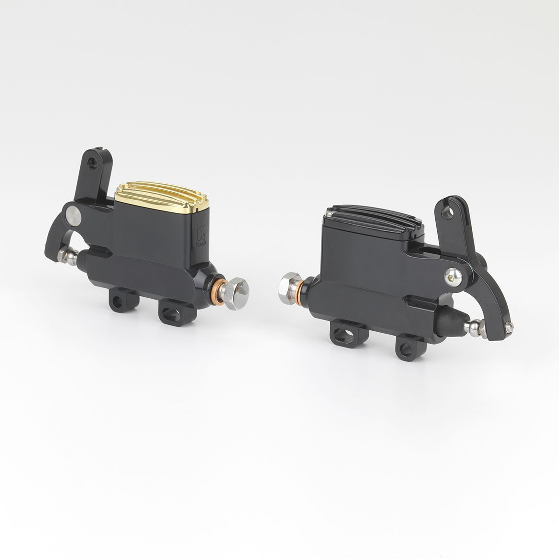 Pompe de frein KustomTech alésage 14 mm noir anodisé Maître-cylindre à câble KustomTech noir anodisé profil complet de la pièce pour chopper et bobber