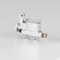 Maître-cylindre à câble KustomTech poli aluminium billet vue de trois quarts pour Harley-Davidson Maître-cylindre à câble KustomTech poli aluminium billet vue de trois quarts pour Harley-Davidson