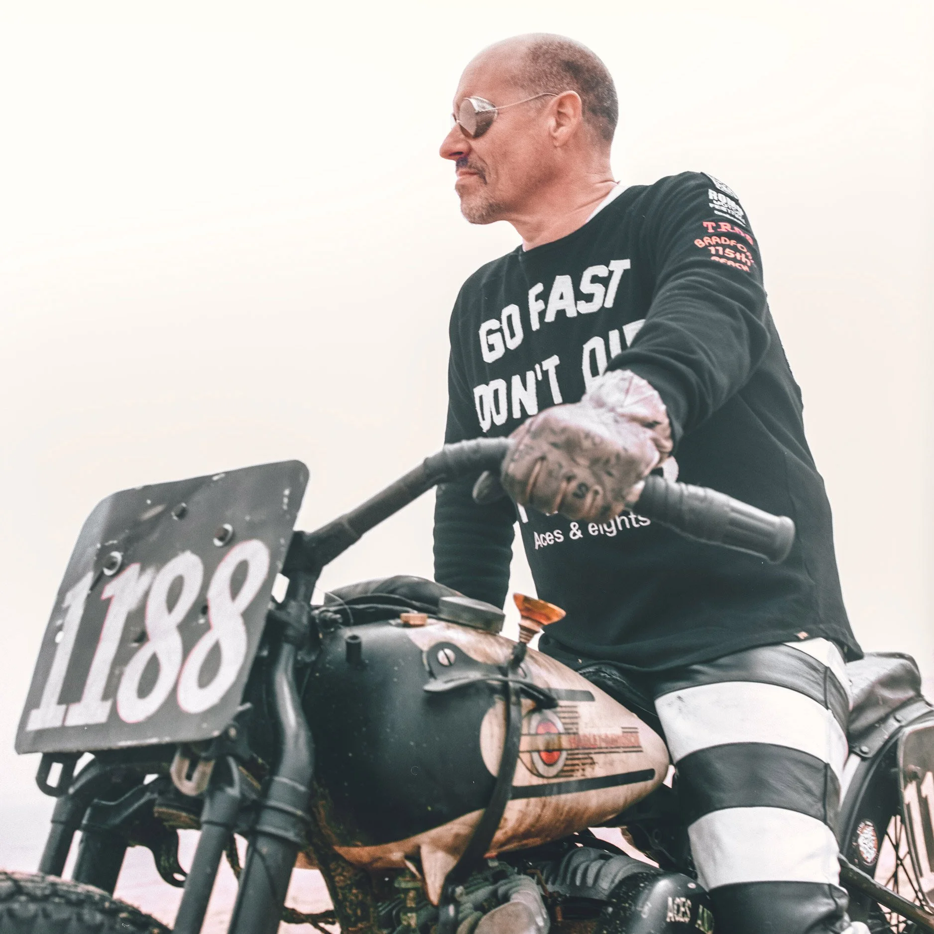 Chris McGregor et sa Harley-Davidson n° 1188