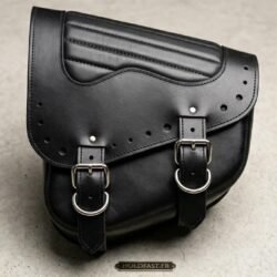 Sacoche cuir Master Leather Deluxe, haut matelassé tuck and roll